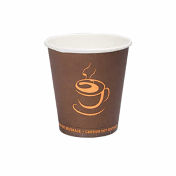 Single Wall Printed Paper Cup with Lid-1000 Pcs